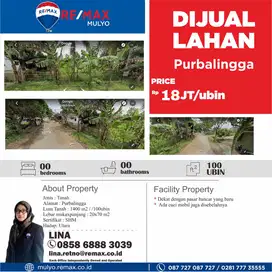 Dijual Lahan 100 Ubin Area Strategis Purbalingga