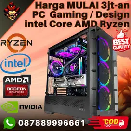 Mulai 3jt-an PC Gaming Design Mini Custom RAM SSD intel Core AMD ryzen