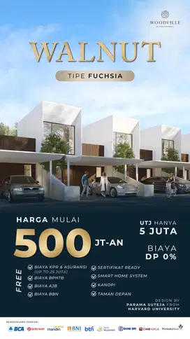 Rumah 1lantai & 2lantai DP 0% Buduran Sidoarjo Di Woodville Residence