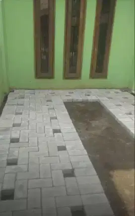 Pasang paving plus bahan maupun jasa