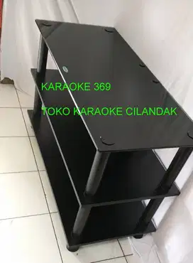 new meja rak audio kaca bagus
