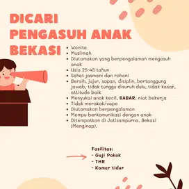 DICARI ORANG UNTUK BERES-BERES RUMAH DAN PENGASUH ANAK 4 TAHUN