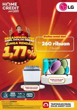 Mesin Cuci LG 8kg dan TV LG 32inch