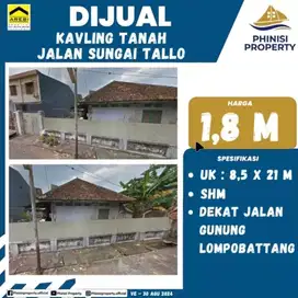 DIJUAL Kavling Tengah Kota Jalan Sungai Tallo