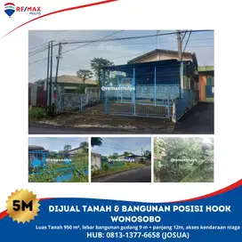 Dijual Tanah & Bangunan Posisi Hook