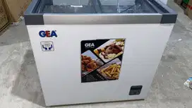 GEA Flat Sliding Glass Freezer SD 256 H / SD256 H 201 Liter Kaca Datar