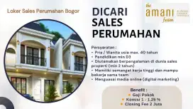 LOKER SALES PERUMAHAN THE AMANI BOGOR