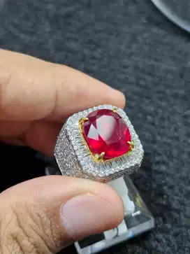 NATURAL Red Ruby madagascar Lengkap Sertifikat