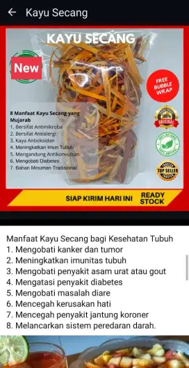 Baru jual kayu secang 100 gram