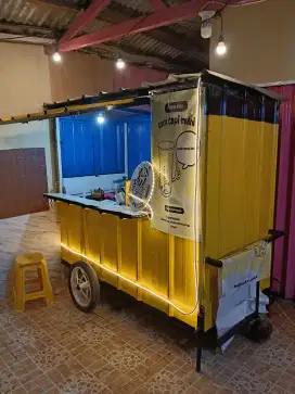 Gerobak booth container paket komplit