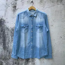 Kemeja jeans Polham - Size L - Baju