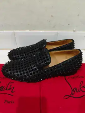 Christian Louboutin CL Roller Boy Black Spike Flat original authentic