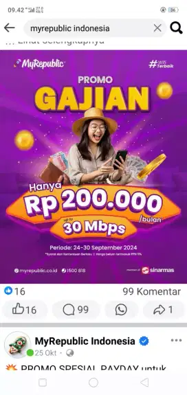 Promo pemasangan internet myrepublic