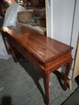 Meja consul ukir jati laci 3