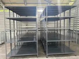 Rak besi siku lobang serbaguna dan rak gondola minimarket