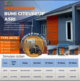 Perumahan baru subsidi Citeureup dp bbrp juta ciclan flat 1,1jt