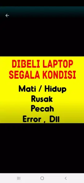 Dibeli laptop rusak