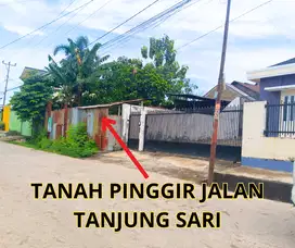 Tanah di jual pinggir jalan tanjung sari 1