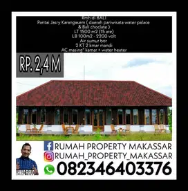 Rmh di BALI Pantai Jasry Karangasem LT1500M² LB 100M 2 Kmr 2 WC