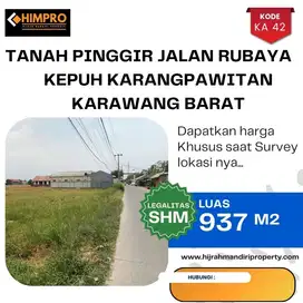 DIJUAL TANAH DI PINGGIR JALAN RUBAYA KARANGPAWITAN KARAWANG BARAT