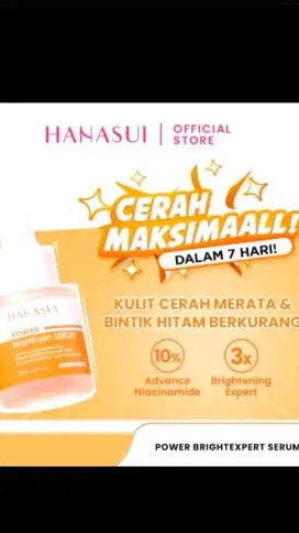 Masih baru Hanasui serum power brightexpert