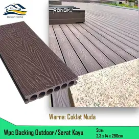 WPC Dacking lantai Outdoor Size 290cm bahan PVC Serat garis