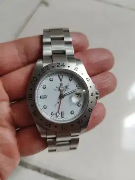 Jam rolex otomatis GMT Explorer white