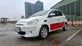 KM Rendah TDP 12Jt Mitsubishi Mirage 1.2 Exceed Bensin-AT 2014 Putih /