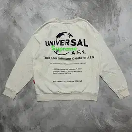 CREWNECK SUPREME SWEATER BROKEN WHITE UNIVERSAL A.F.N ORIGINAL