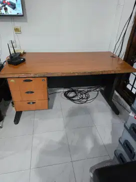 Meja Kayu Kantor Kerja Belajar Ukuran Besar 150 x 75 x75 cm prelove