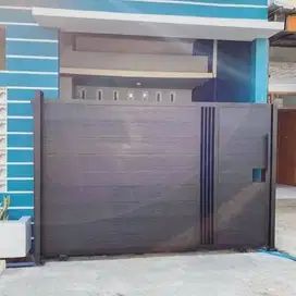 pagar rumah bahan grc bisa lipat dan geser