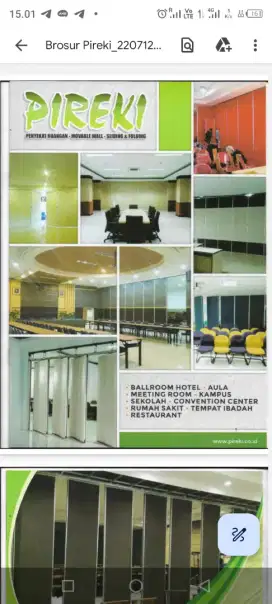 Penyekat Ruangan, Hotel, Tempat Ibadah Dll