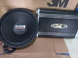 Power monoblock RHTYM X SOUN + Sabwofer AUDIO SYSTEM MX PLUS 12IN