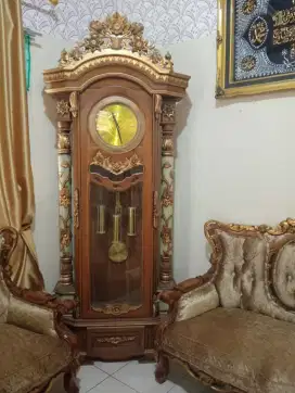 Jam gadang mawar kayu jati asli