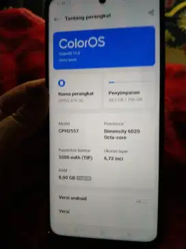 Oppo 79 5G warna hitam surat lengkap