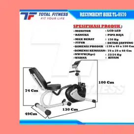 Sepeda statis recumbent TL-8570 alat olahraga YFK-387