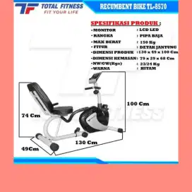 Sepeda statis recumbent TL-8570 alat olahraga YFK-387