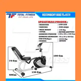 Sepeda statis recumbent TL-8570 alat olahraga YFK-387