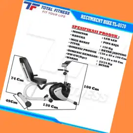 Sepeda statis recumbent TL-8570 alat olahraga YFK-387