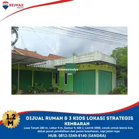 Dijual Rumah & 3 Kios Lokasi Strategis