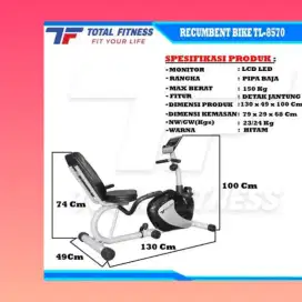 Sepeda statis recumbent TL-8570 alat olahraga YFK-387