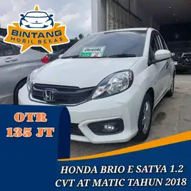 HONDA BRIO SATYA E CVT 1.2 AT AUTOMATIC 1200 CC BENSIN TAHUN 2018