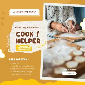 Cari Cook / Helper Resto di Turangga, Mekarwangi, dan Sumbersari