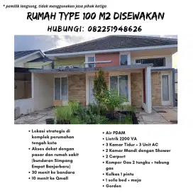 Disewakan rumah 3 kamar, full AC