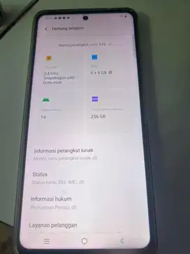 jual hp vivo y36 kondisi 95%