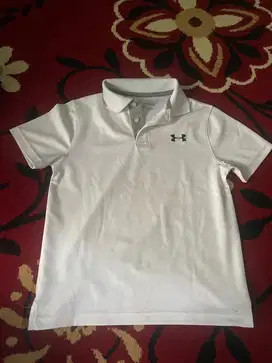 polo shirt putih under armour anak laki