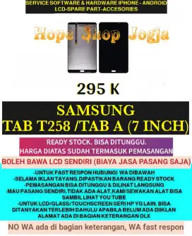 Service HP-Touchscreen-Baterai-LCD SAMSUNG TAB T258/TAB A (7 INCH)