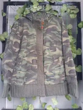 Jaket army loreng semi parka