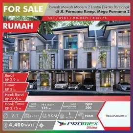 DIJUAL RUMAH MEWAH MODERN 2 LANTAI DIKOTA PONTIANAK