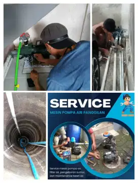 Servis service pompa air,sumur bor suntik gali,kuras sumur,sedot wc